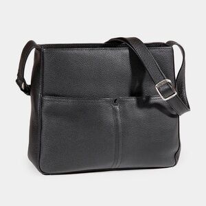 Derek Alexander black leather shoulder bag